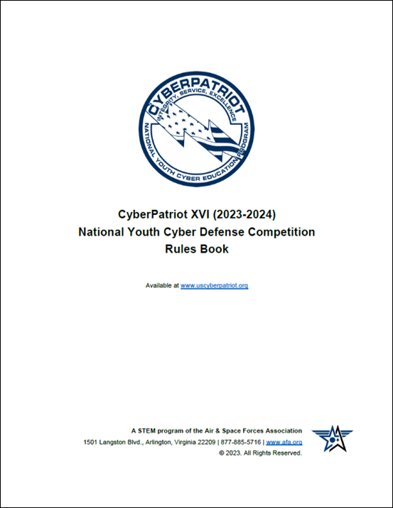 CyberPatriot XVI (2023-2024) Competition Schedule